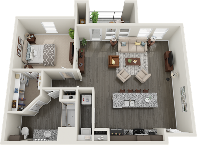 A Shiloh unit with 1 Bedrooms and 1 Bathrooms with area of 954 sq. ft